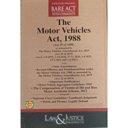 Law & Justice Publishing Co's The Motor Vehicles Act, 1988 Bare Act 2024